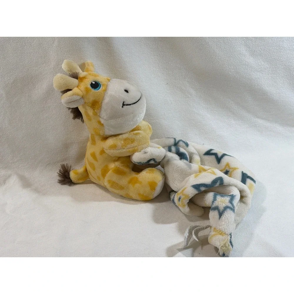 Little Beginnings Yellow Giraffe Baby Security Blanket Star Lovey Plush Toy